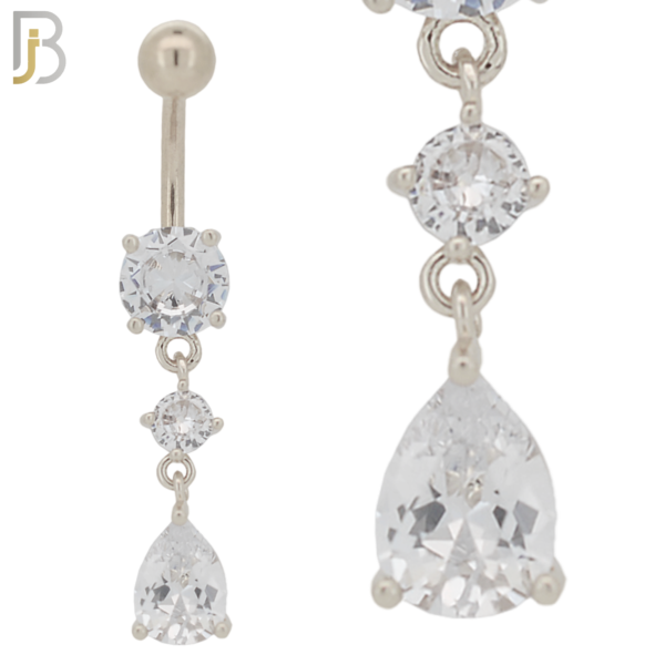 Round Zircon with Dangling Pear
