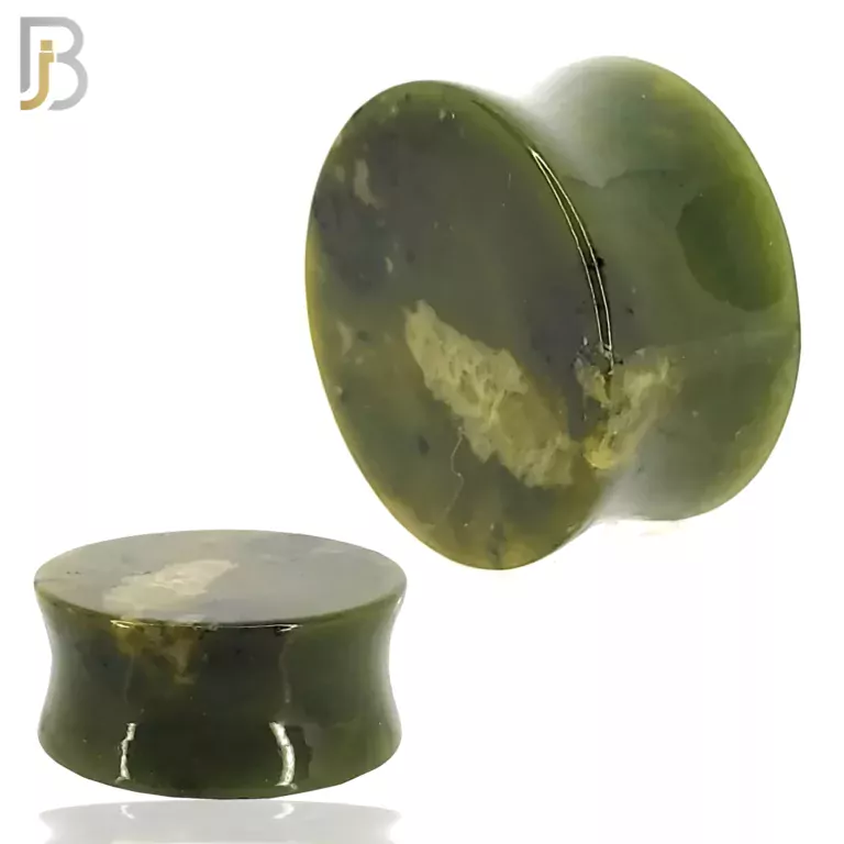Natural Stone Nephrite Jade Double Flare Plugs