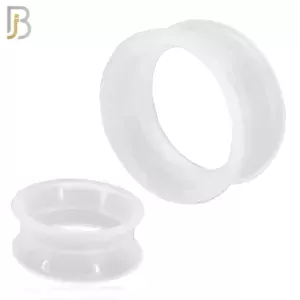 Clear Soft Silicone Tunnel Double Flare Plugs