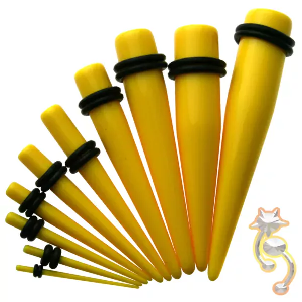 EX1Y - Yellow Color Acrylic Expander Sold as Pair