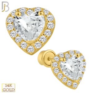 14k Solid Gold Heart Shaped