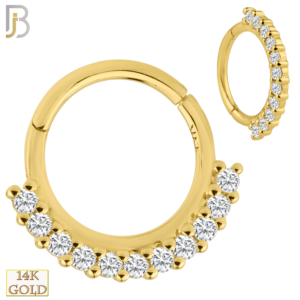 14K Solid Gold Hinged Hoops