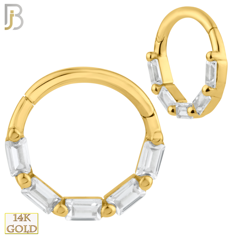 14K Solid Gold Hinged Hoops