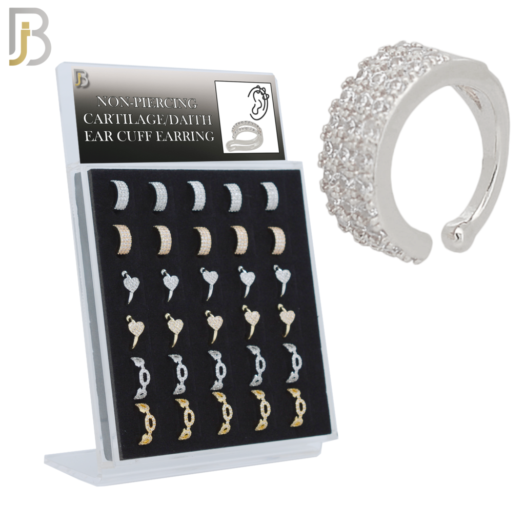 PKFES02M Brass Package Ear Cuff in Different Designs. Pack of 30