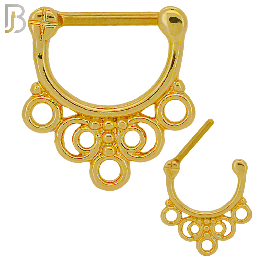 316 Stainless Steel Septum Clicker Gems Nose Rings Body Jewelz