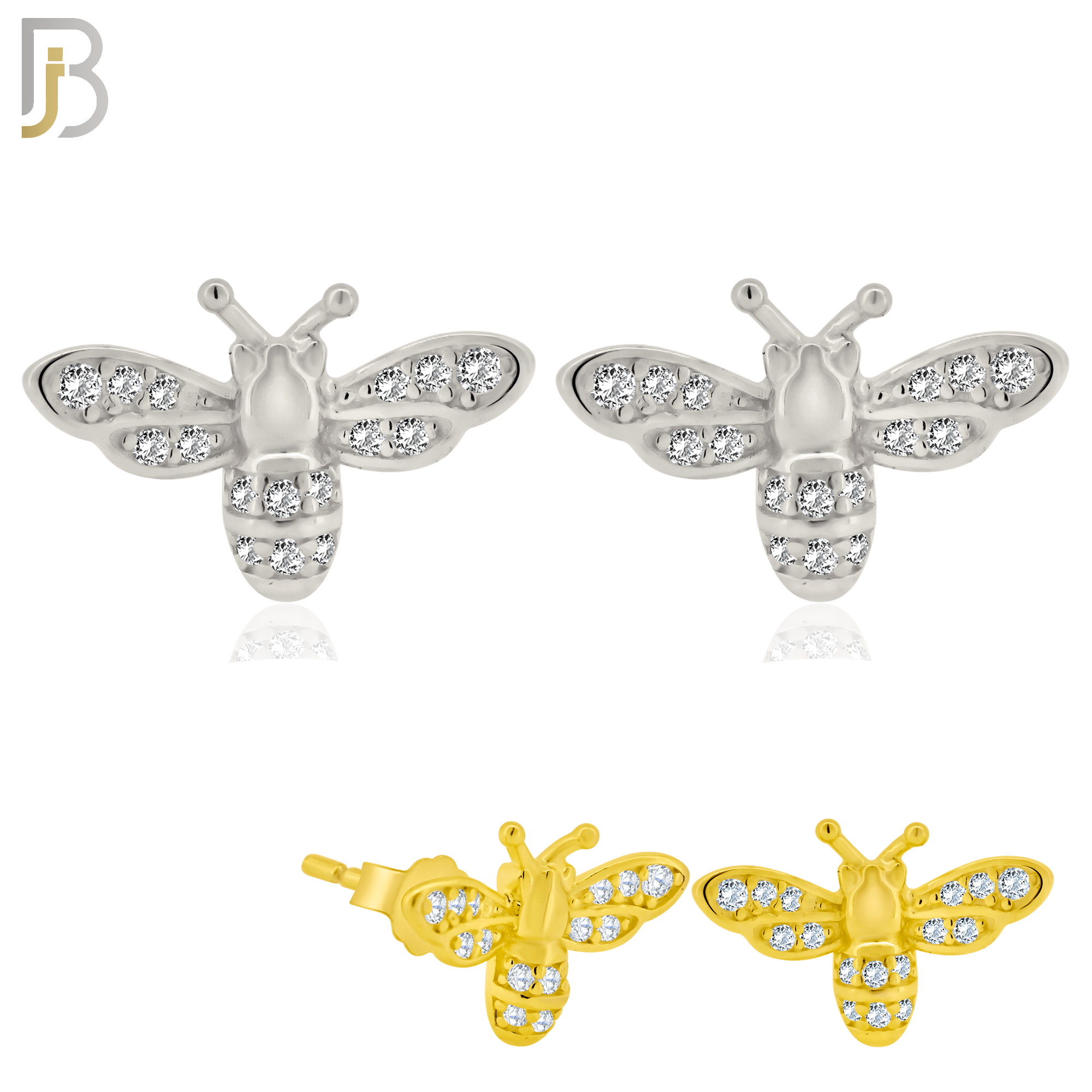 Dew Sterling Silver Orecchini A Perno Dinky Bee And Combe, Modello 3558ME028, Argento 925, Confezione Regalo