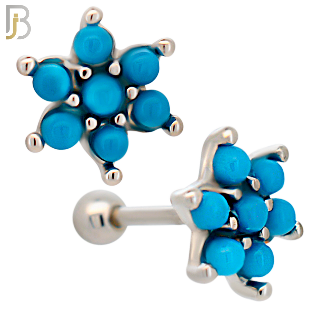 316L Surgical Steel Comma Barbell for Tragus, Cartilage, Conch, Helix Piercing and More main image 1