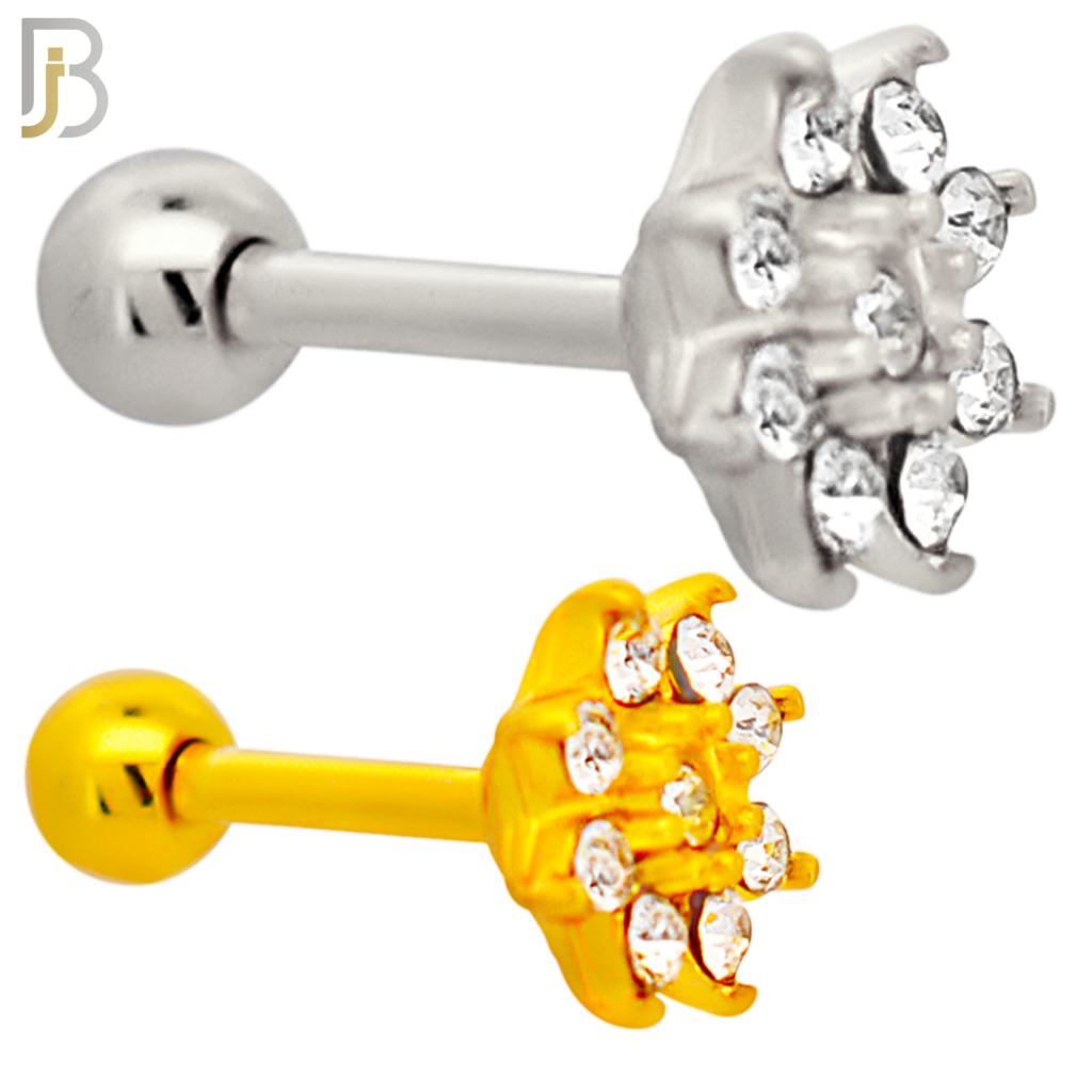 316L Surgical Steel Comma Barbell for Tragus, Cartilage, Conch, Helix Piercing and More main image 0