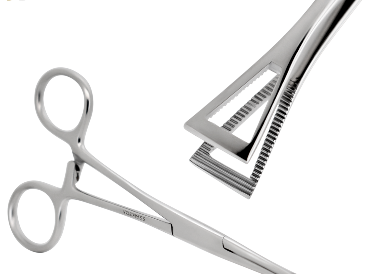 Gold Pennington Forceps Non Slotted With Ratchet,Beauty Body Piercing Instrument - Foto 5